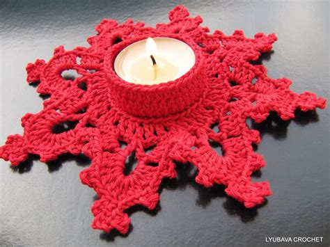 Christmas Tea Light Crochet Candle Holder Share A Pattern