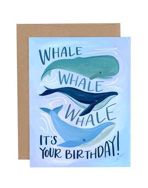 Birthday Whales Greeting Card 1canoe2