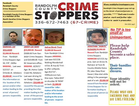 Unsolved Crimes Randolph County Crime Stoppers