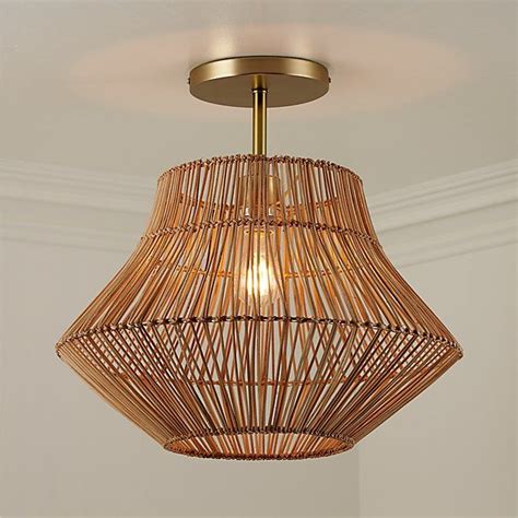 High end scrub glass shade could keep light smooth and solid, protects the bulbs totally. Rattan Ceiling Light | Ceiling lights, Kids ceiling lights ...
