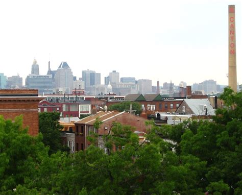 Free Baltimore Skyline From Canton Stock Photo
