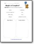 simple subjects worksheets