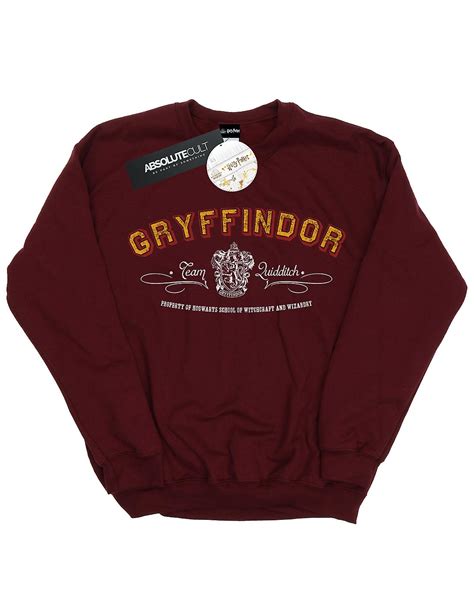 Harry Potter Mens Gryffindor Team Quidditch Sweatshirt Fruugo Us