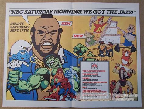 Nbc Saturday Morning Cartoons 80s Print Ad Thundarr Mr