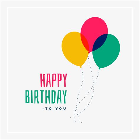 Simple Happy Birthday Greeting Design Download Free Vector Art Stock