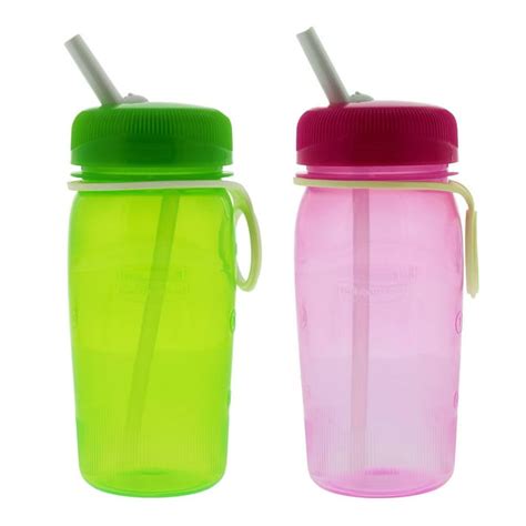 Rubbermaid Refill Reuse Water Bottle Set 14oz Green And Pink Walmart