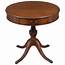 Mahogany Round Drum Side Table With Drawer For Sale At 1stdibs
