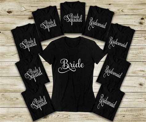 Brides Maid Brides Squad And Bride T Shirts By Idobeautifulweddings On