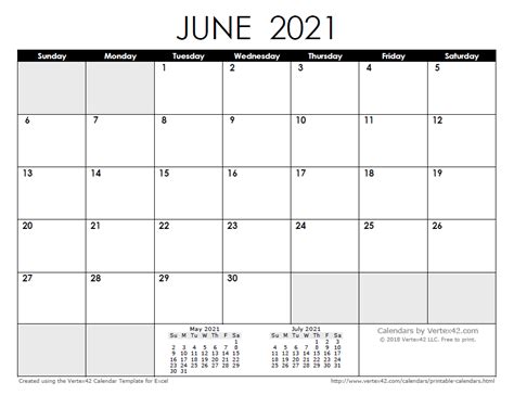 Printable June July 2021 Calendar In 2021 June Calend