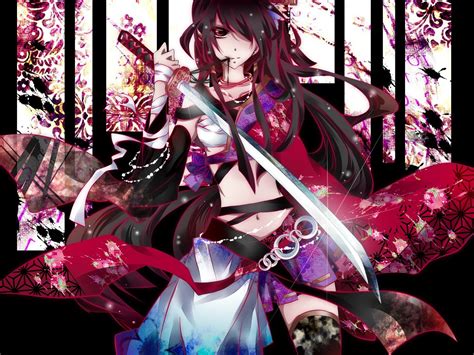 Kimono Sword Anime Vocaloid Yukata Wallpapers Hd