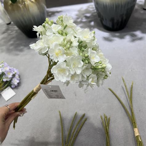 Silk Jasmine Flower Bouquet For Bridal Decor Fleurs Artificielles