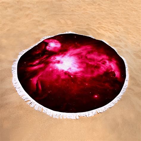 Pink Nebula Round Beach Towel By Johari Smith Pixels