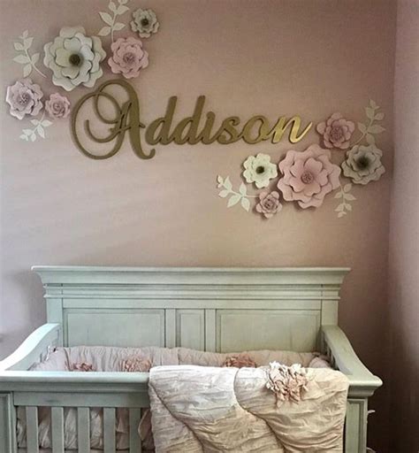 Glitter Nursery Wall Letters Baby Girl Nursery Decor Etsy