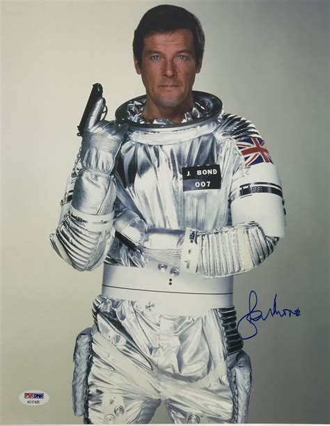 Lot Detail Roger Moore Signed 11 X 14 Color Photo As James Bond