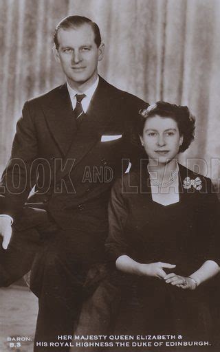 Her Majesty Queen Elizabeth And His Royal Highness The Duke Of Stock