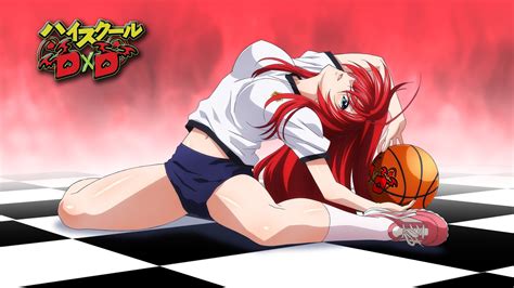 Wallpaper Illustration Redhead Long Hair Anime Girls Blue Eyes Cartoon Highschool Dxd