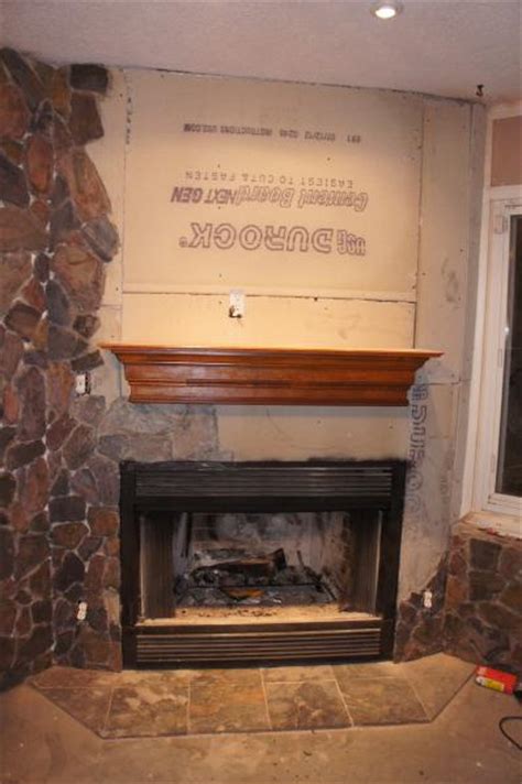 A diy fireplace mantle is easier than you think. Is the mantel shelf I installed too short? - DoItYourself ...