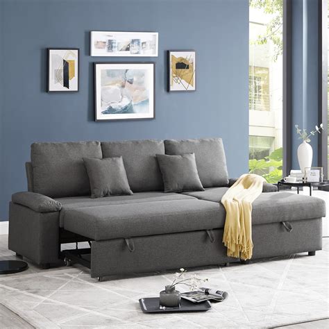 Buy Good And Gracious Sectional Er Sofa Couch With Pull Out Bed L Shaped