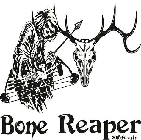 Db Decals Custom Made To Order Grim Reaper Bow Hunter With Deer Skull