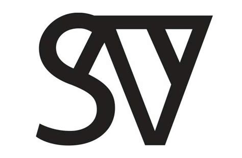 Sv Logo Writing Words Monogram Graphic Design