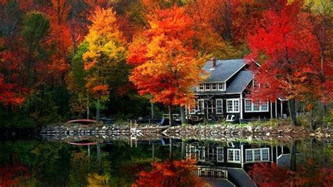 Autumn Scenery Autumn Lake Beautiful Lakes