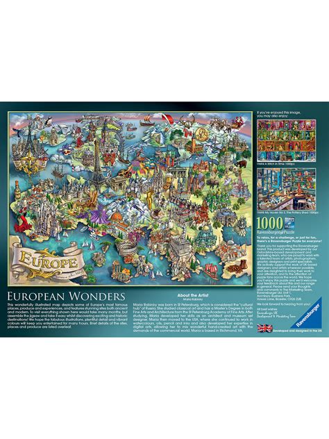 A jigsaw puzzle is an image split into multiple pieces of different shapes. Ravensburger European Wonders Jigsaw Puzzle, 1000 pieces ...