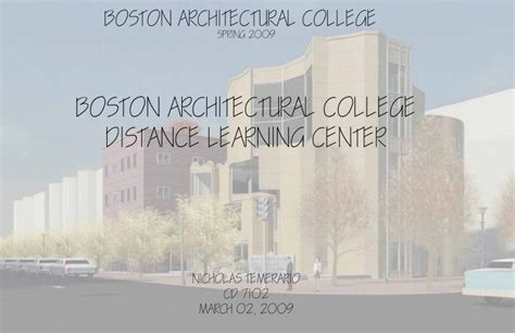 Boston Architectural College Spring 2009