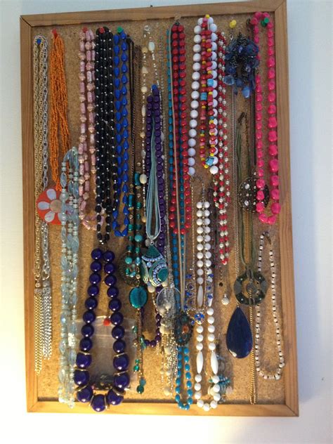 Notice Board With Pins To Hang Necklaces On Is A Neat Idea It Makes It