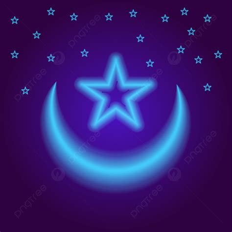 The Design Of Moon And Stars In Sky Background Moon Star Kareem
