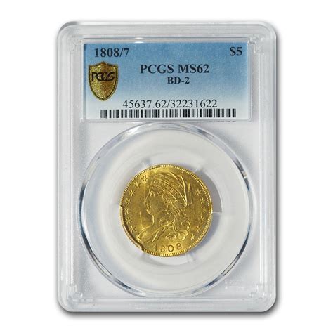 Buy 18087 5 Capped Bust Gold Half Eagle Ms 62 Pcgs Bd 2 Apmex