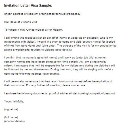 Sample invitation letter for uk visa for family. Invitation Letter Visa Sample | Invitation Letter for Visa ...