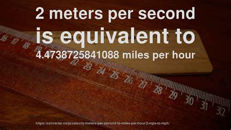 2 Ms To Mph How Fast Is 2 Meters Per Second In Miles Per Hour Convert