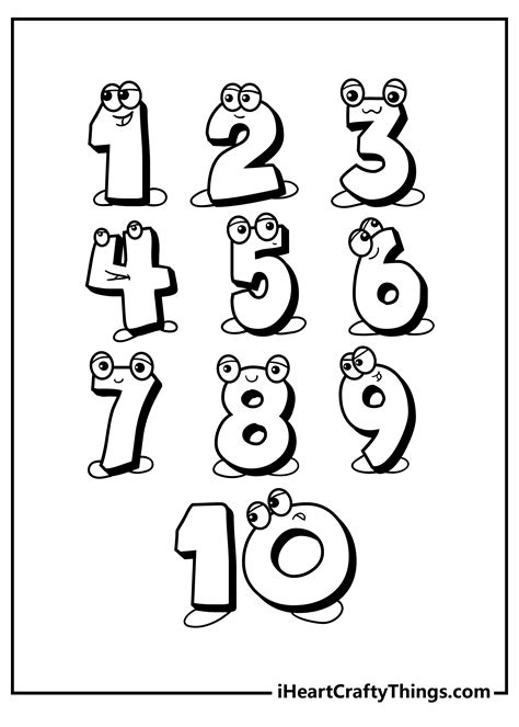 1 10 Printable Numbers Coloring Pages Yes We Made This Kids Learning