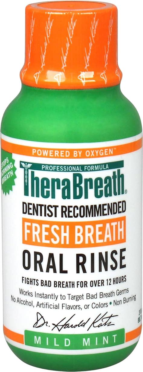 Therabreath Fresh Breath Oral Rinse Mild Mint Flavor 3 Fl Oz 887