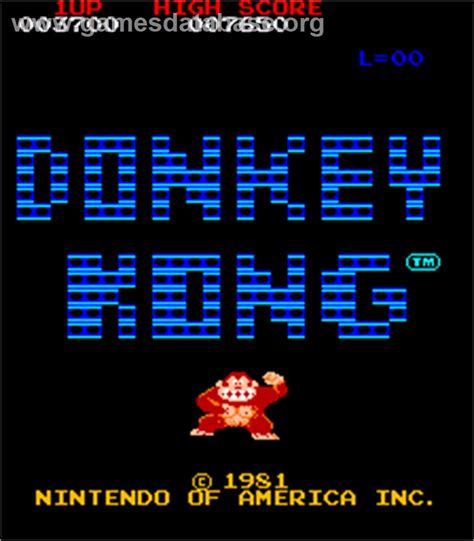 Donkey Kong Arcade Artwork Title Screen