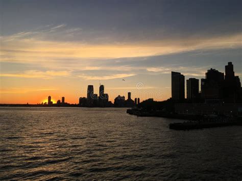 Upper New York Bay During Sunset In June In New York Ny Stock Photo