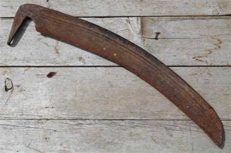 Antique Hand Scythe Blade Lot Of Rusty Iron Reapers Scythe Blades For