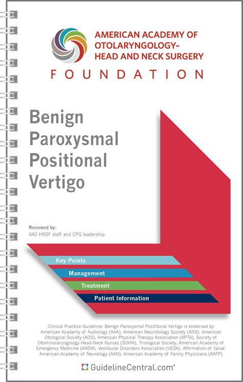 Benign Paroxysmal Positional Vertigo Clinical Guidelines Pocket Guide