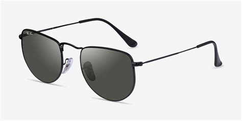 ray ban rb3958 elon geometric black frame prescription sunglasses eyebuydirect
