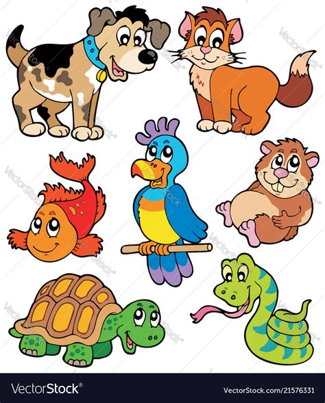 Pet Cartoons Collection Royalty Free Vector Image