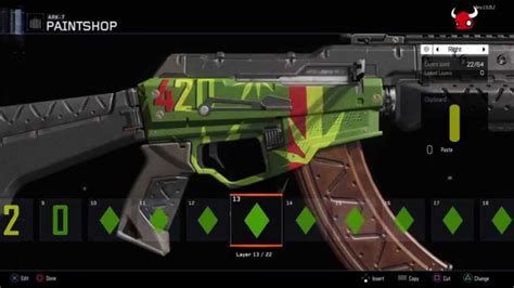 Black Ops 3 Weed Camo Paint Shop Tutorial Youtube