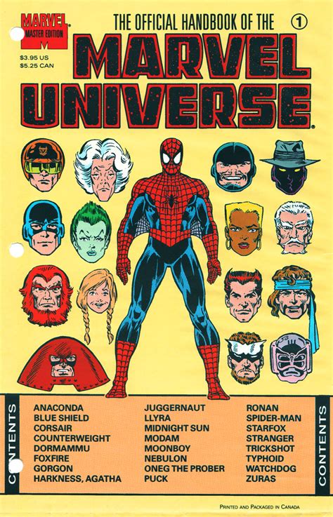 Official Handbook Of The Marvel Universe Master Edition Vol 1 1