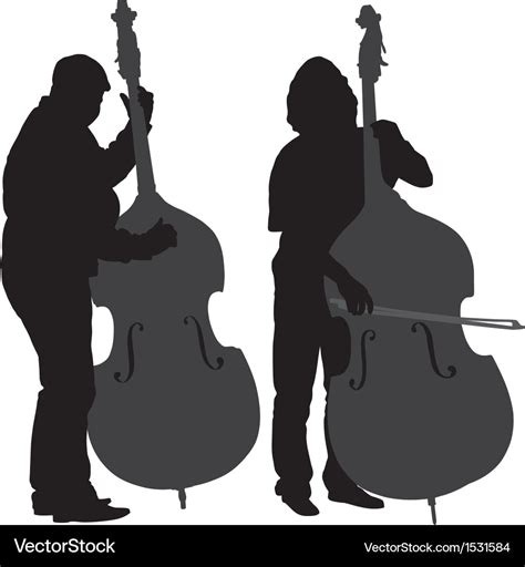 Bass Player Silhouette Royalty Free Vector Image