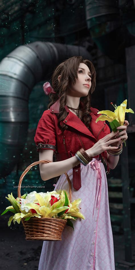 1080x2160 Cosplay Of Aerith Gainsborough Final Fantasy 4k One Plus 5t