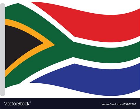 Isolated South African Flag Royalty Free Vector Image