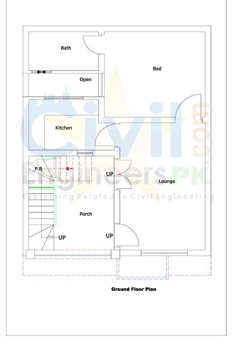 New 3 Marla House Design Civil Engineers Pk