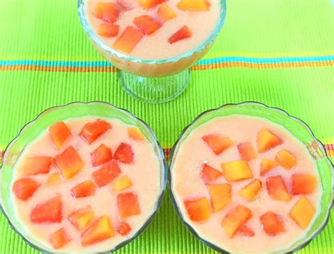 Papaya Dessert Recipe Vanilla Mango Papaya Flan Iga Recipes The