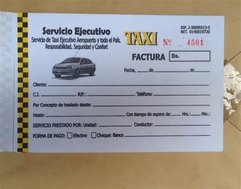 Talonarios Taxi Particulares De Hojas Tama O X Cms Mercadolibre