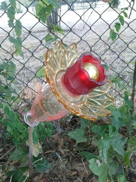 Pin By Pinner On Glass Yard Art By Pamela Richardson Glass Flowers