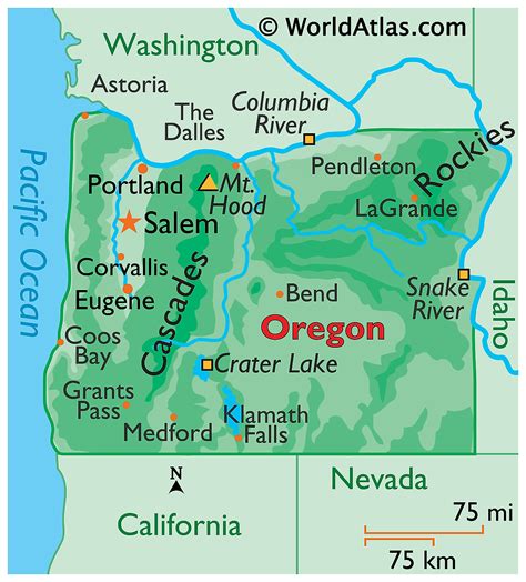 Oregon Mapy A Fakta Atlas Sv Ta Minions